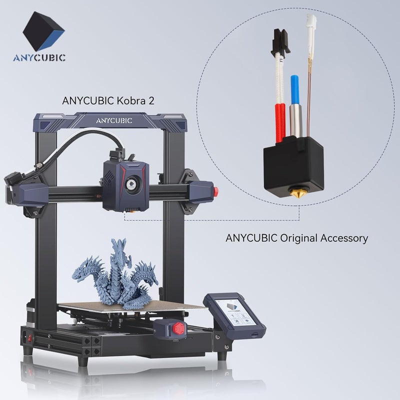UniTak3D ANYCUBIC Kobra 2 Hotend 3D Printer Extruder V5 J-Head Print Head with Silicone Sock 0.4mm Nozzle 24V Ceramic Cartridge Heater ONLY for Kobra 2,Kobra 2 Plus,Kobra 2 Max,Kobra 2 Pro,Kobra 2 Neo - Image 3